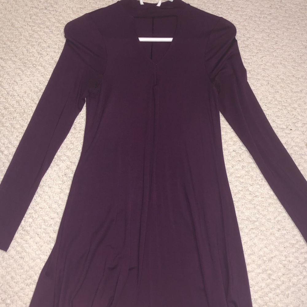 Purple Long Sleeve Dress- XS